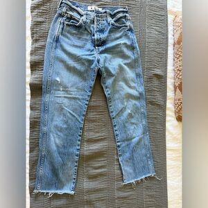AMO Light Blue Straight Leg Jeans